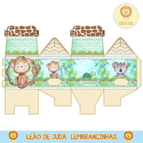 Caixa para festa safari
