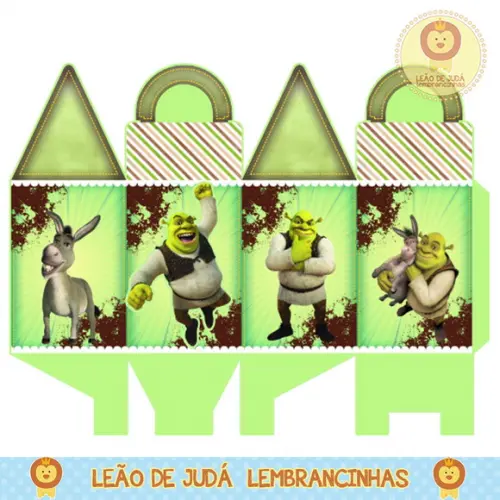 Caixa para festa shrek
