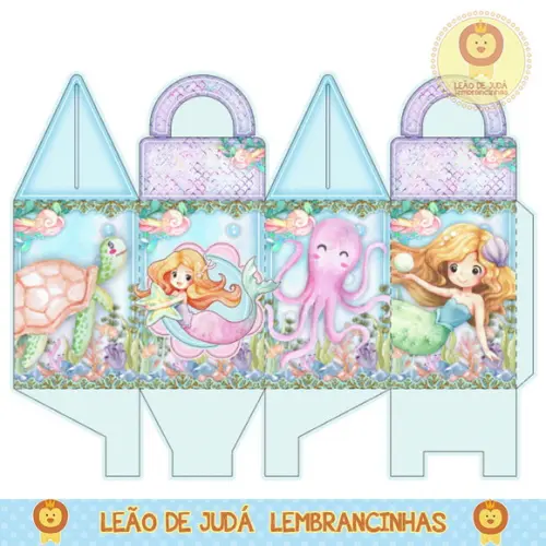 Caixa para festa sereia