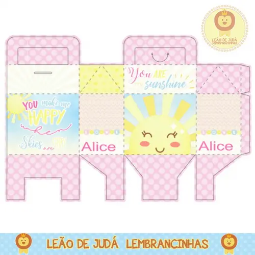 Caixa para festa sunshine