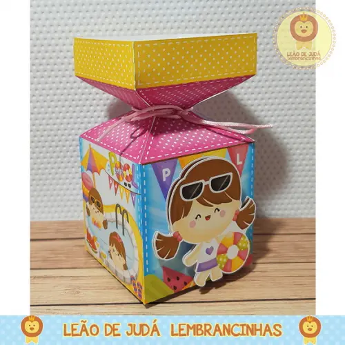 Caixa Para Festa tema Pool Party