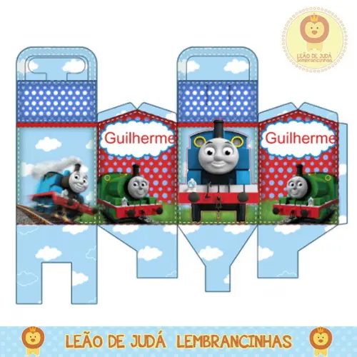 Caixa para festa thomas e seus amigos
