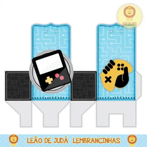 Caixa para festa video game