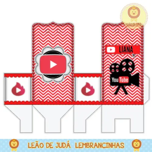 Caixa para festa you tube