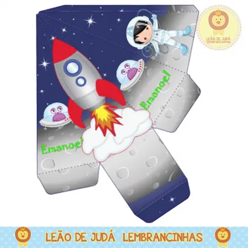 Caixa pirâmide astronauta