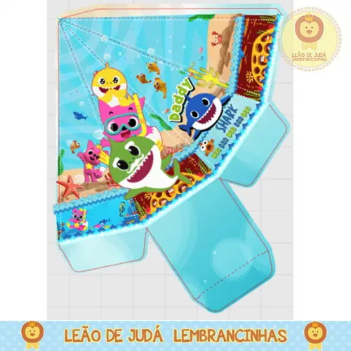 Caixa pirâmide baby shark