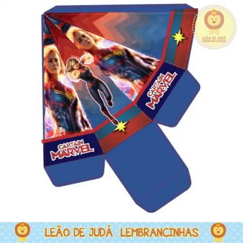 Caixa pirâmide capitã marvel