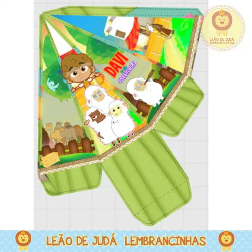 Caixa pirâmide davi e as ovelhinhas