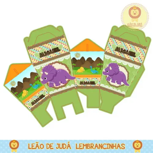 Caixa pirâmide dinossauro
