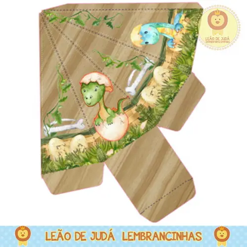 Caixa pirâmide dinossauro