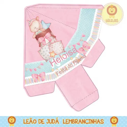 Caixa pirâmide festa do pijama