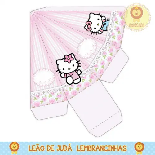 Caixa piramide hello kitty