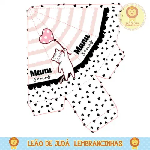 Caixa Pirâmide Gatinha