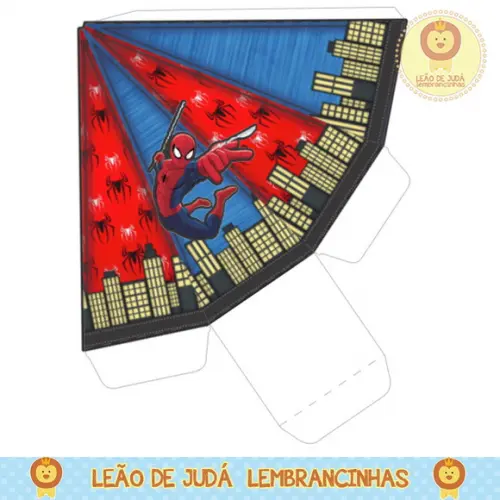 Caixa pirâmide homem aranha
