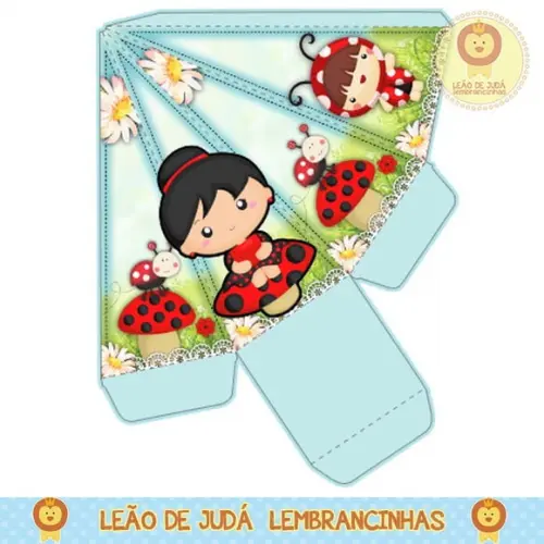 Caixa pirâmide joaninha