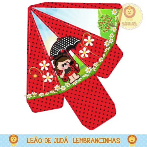 Caixa pirâmide joaninha