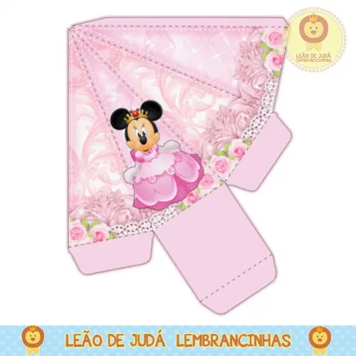 Caixa pirâmide minnie realeza