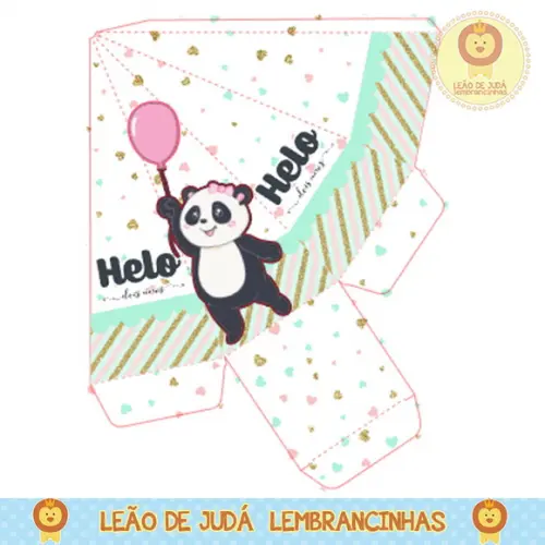 Caixa pirâmide panda