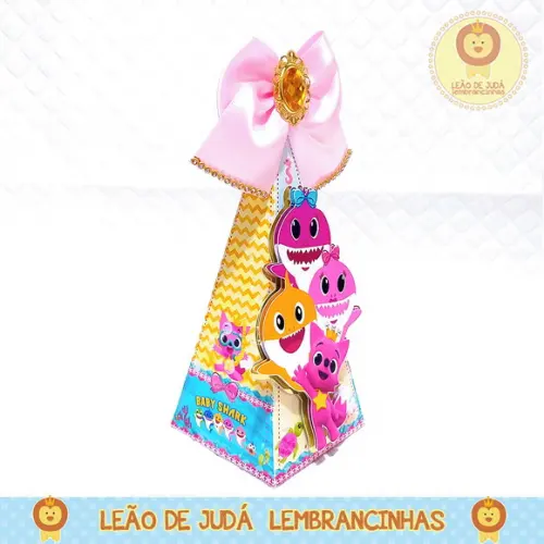 Caixa Pirâmide tema Baby Shark