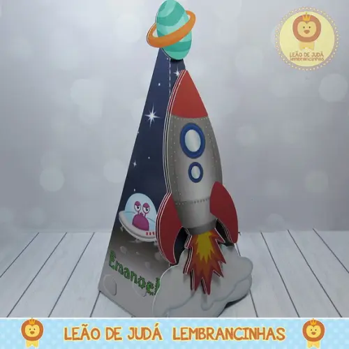 Caixa Pirâmide tema Astronauta