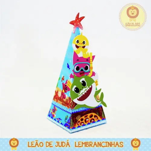 Caixa Pirâmide tema Baby Shark