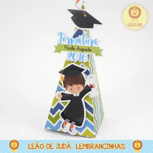 Caixa Pirâmide tema Formatura