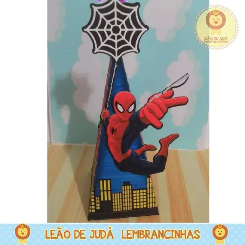 Caixa Pirâmide tema Homem Aranha