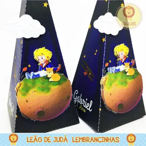 Caixa Pirâmide tema Pequeno Prícipe