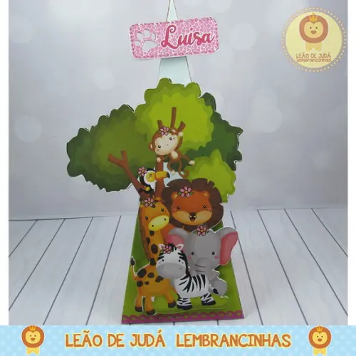 Caixa Pirâmide tema Safári