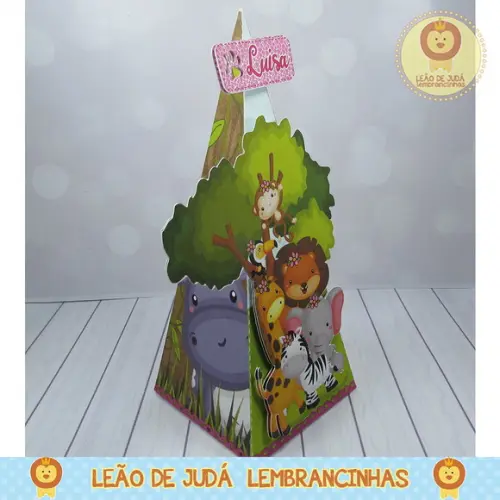 Caixa Pirâmide tema Safári