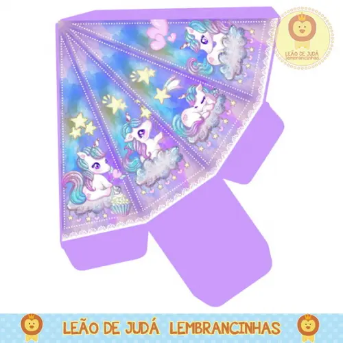 Caixa pirâmide unicórnio