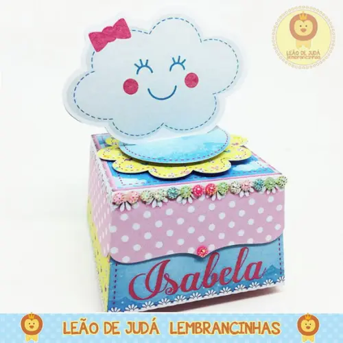 Caixa trapézio Tema chuva de Amor
