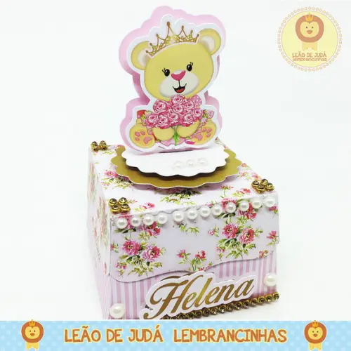 Caixa trapézio tema jardim da Ursa