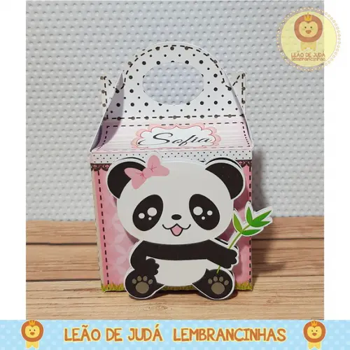 Caixinha Atenas tema Panda