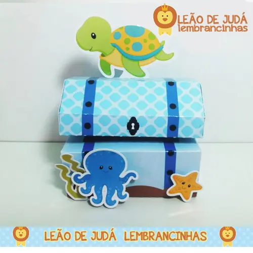 Caixinha Bau Fundo do mar