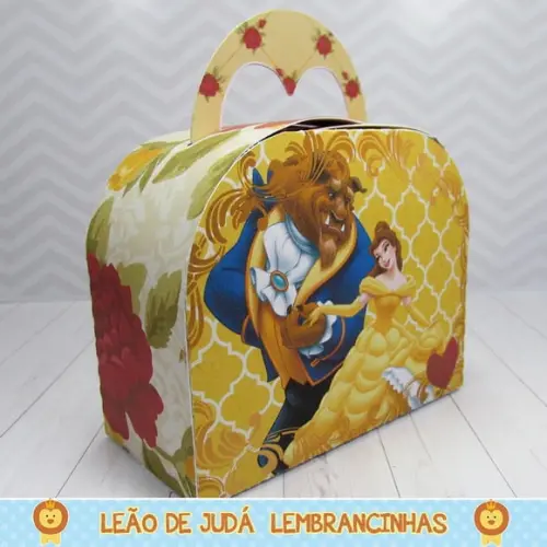 Caixinha Bissau tema Bela e a Fera