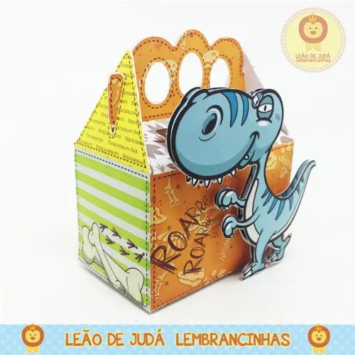 Caixinha Eritreia Personalizada No Tema De Dinossauro