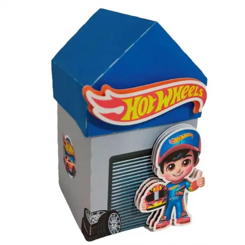Caixinha Lembrancinha para Festa Tema Hot Wheels