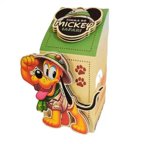 Caixinha Lembrancinha para Festa Tema Mickey Safari