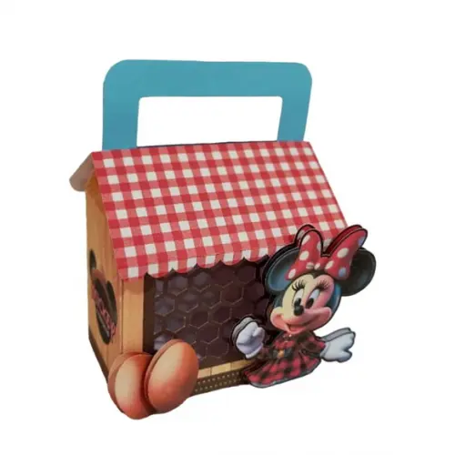 Caixinha Lembrancinha para Festa Tema Mickey Fazendeiro