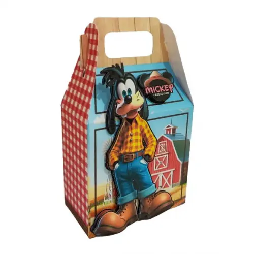 Caixinha Lembrancinha para Festa Tema Mickey Fazendeiro