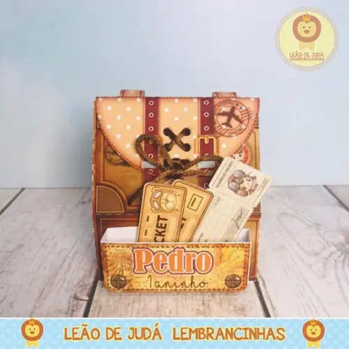 Caixinha Maleta Tema Aviador