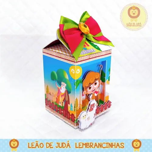 Caixinha Milk com visor tema Davi e as Ovelinhas