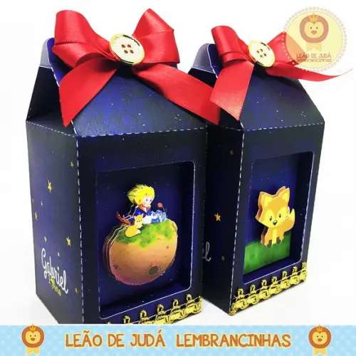 Caixinha Milk com visor tema Pequeno Príncipe