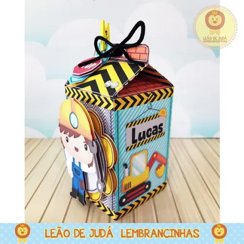 Caixinha milk tema construção