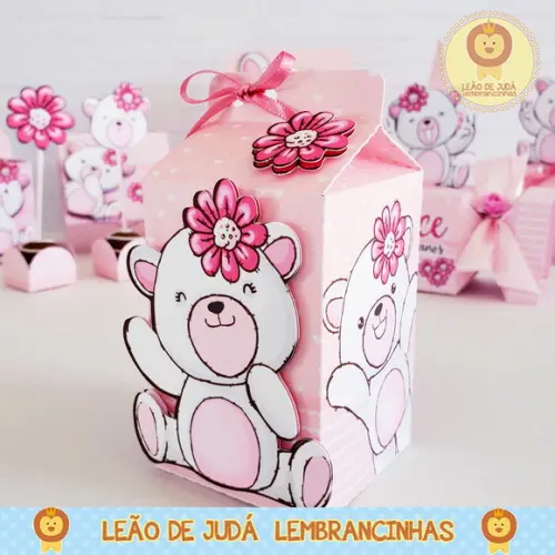 Caixinha milk ursa rosa