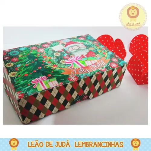 Caixinha para 6 docinhos natal