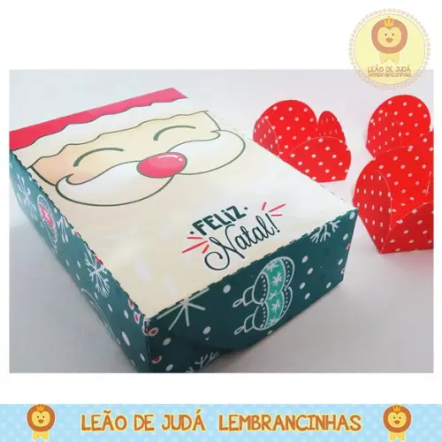 Caixinha para 6 docinhos natal