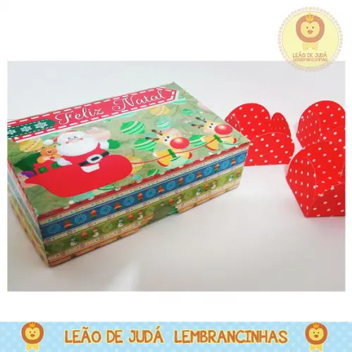 Caixinha para 6 docinhos natal