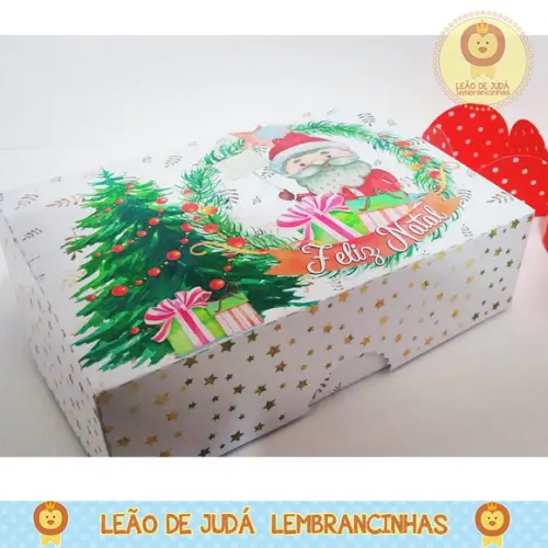 Caixinha para 6 docinhos natal